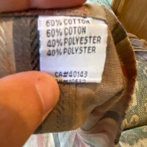 Vintage Sergio Louis Earth Tone Fall Striped Dress Shirt Size L Cotton Blend - Picture 10 of 11